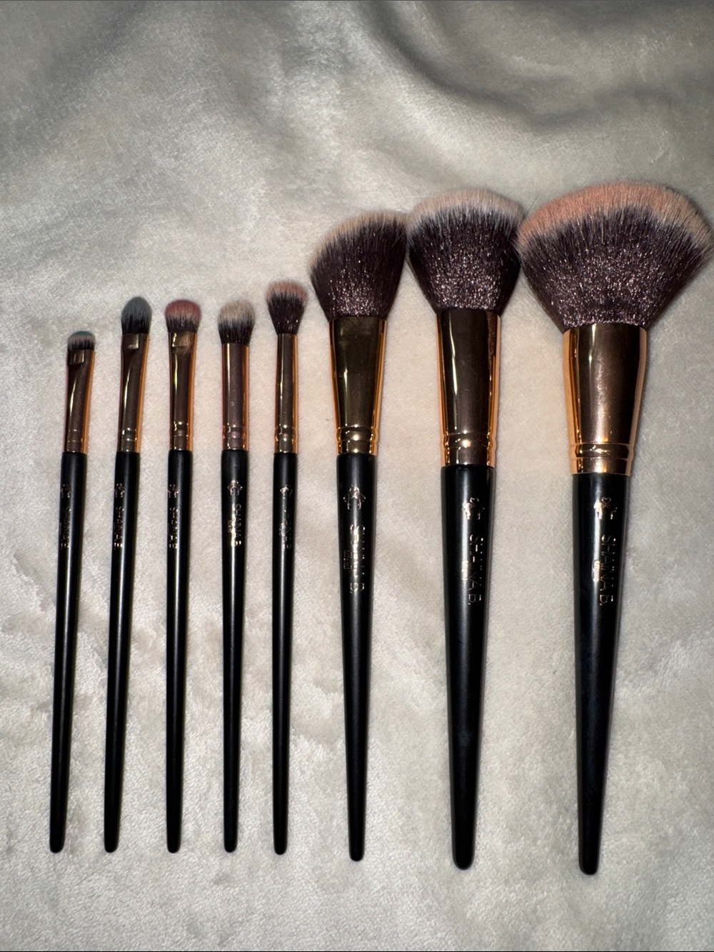 Shaina B 8-Piece Black Handle Makeup Brush Set